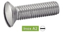 [DIN 964] TORNILLOS CABEZA AVELLANADA ABOMBADA RANURADA - ACERO INOXIDABLE A2 (SIMILAR ISO 2010, NFE25-124, UNI 6110)