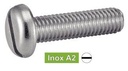 [DIN 85] VIS A METAUX TETE CYLINDRIQUE LARGE FENDUE - INOX A2 (SIMILAR ISO 1580, NFE25-128, UNI 6108)