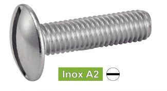 SLOTTED MUSHROOM HEAD MACHINE SCREWS - Stainless steel a2