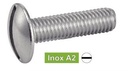 GROSSE METALLSCHRAUBE MIT RUNDKOPF - OFEN - SCHLITZ - EDELSTAHL A2