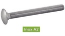 [DIN 603] MUSHROOM HEAD SQUARE NECK BOLTS - STAINLESS STEEL A2 (NFE27-351, UNI 5731)