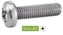 [DIN 7985] TORNILLOS CABEZA ALOMADA PHILLIPS - Acero inoxidable a2 (similar ISO 7045, NFE25-121, UNI 7687)