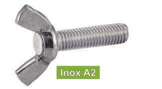 VITI AD ALETTE FORMA AMERICANA - ACCIAIO INOX A2 (SIMILE A DIN 316)