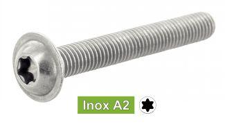PARAFUSOS METÁLICOS CABEÇA PANELA DE TORX COM FLANGE - AÇO INOXIDÁVEL A2