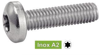 [ISO 14583] VIS A METAUX TETE CYLINDRIQUE TORX - INOX A2 (SIMILAR DIN 7985)
