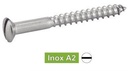 [DIN 95] TORNILLOS PARA MADERA CABEZA AVELLANADA ABOMBADA RANURADA - Acero inoxidable a2 (NFE25-605, UNI 703)
