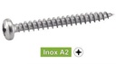 VITI PER TRUCIOLARE A TESTA CILINDRICA POZIDRIVE - ACCIAIO INOX A2
