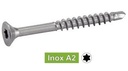VIS AUTOPERCEUSES POUR BOIS AGGLOMERE TETE FRAISEE SIX LOBES - INOX A2
