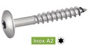 VIS DE FACADE TETE CYLINDRIQUE EXTRA LARGE TORX - INOX A2