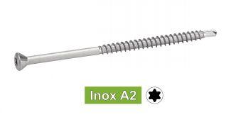 VIS DE BARDAGE - PLATELAGE TETE FRAISEE TORX - INOX A2