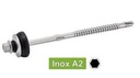 VIS AUTOPERCEUSES TETE HEXAGONALE A AILETTES POINTE 3 AVEC RONDELLE EPDM - INOX A2