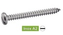 [DIN 7971] TORNILLOS ROSCA CHAPA CON CABEZA ALOMADA ANCHA RANURADA - Acero inoxidable a2 (similar ISO 1481, NFE25-663, UNI 6591)