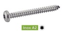 [ISO 14585] VIS A TOLE TETE CYLINDRIQUE LARGE TORX - INOX A2 (SIMILAR DIN 7981)