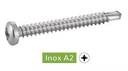 [DIN 7504 M] VIS AUTOPERCEUSES TETE CYLINDRIQUE POZIDRIVE - INOX A2 (SIMILAR ISO 15481)
