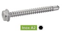 [DIN 7504 K] PARAFUSOS AUTOPERFURANTES COM CABEÇA SEXTAVADA E FLANGE - AÇO INOXIDÁVEL A2 (SIMILAR À ISO 15480)