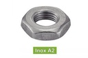 [DIN 439] ECROUS BAS HEXAGONAUX - FILETAGE METRIQUE PAS FIN - INOX A2 (SIMILAR ISO 4035, NFE25-405, UNI 5589)