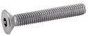 [DIN 7991] TORNILLOS DE SEGURIDAD INVIOLABLES CABEZA AVELLANADA HEXOGONO INTERIOR CON ESPIGA - ACERO INOXIDABLE A2 (ISO 10642, UNI 5933)