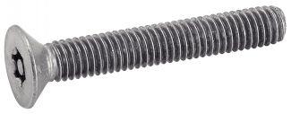 [DIN 7991] METRIC THREAD SECURITY SCREWS FLAT HEAD TORX RECESS WITH PIN - STAINLESS STEEL A2 (ISO 10642, UNI 5933)