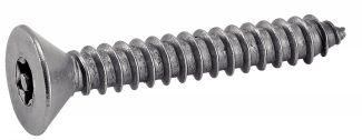 [DIN 7982] VIS A TOLE TETE FRAISEE TORX INVIOLABLE AVEC TETON CENTRAL - INOX A2 (SIMILAR ISO 7050, NFE25-656, UNI 6955)