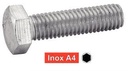 [DIN 933] VIS A METAUX TETE HEXAGONALE FILETAGE TOTAL - INOX A4 (SIMILAR ISO 4017, NFE25-114, UNI 5739)