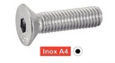 [ISO 10642] VIS A METAUX TETE FRAISEE SIX PANS CREUX - INOX A4 (SIMILAR DIN 7991)