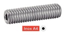 [ISO 4026] PARAFUSOS SEM CABEÇA COM HEXÁGONO, EXTREMIDADE PLANA - AÇO INOXIDÁVEL A4 (similar a DIN 913, NFE27-180, UNI 5923)