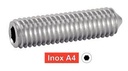 [ISO 4027] VIS SANS TETE SIX PANS CREUX BOUT POINTEAU - INOX A4 (SIMILAR DIN 914, NFE27-181, UNI 5927)