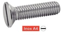 [DIN 963] VIS A METAUX TETE FRAISEE FENDUE - INOX A4 (SIMILAR ISO 2009, NFE25-123, UNI 6109)