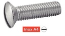 [DIN 964] PARAFUSO DE MÁQUINA COM CABEÇA ESCALONADA E FENDA - AÇO INOXIDÁVEL A4 (semelhante a ISO 2010, NFE25-124, UNI 6110)
