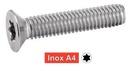 [ISO 14581] VIS A METAUX TETE FRAISEE TORX - INOX A4 (SIMILAR DIN 965)