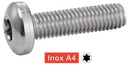 [ISO 14583] VIS A METAUX TETE CYLINDRIQUE SIX LOBES - INOX A4 (SIMILAR DIN 7985)