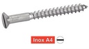 [DIN 97] SLOTTED COUNTERSUNK HEAD WOOD SCREWS - Stainless steel a4 (NFE25-604, UNI 702)