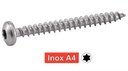 SIX LOBE PAN HEAD CHIPBOARD SCREWS - Stainless steel a4