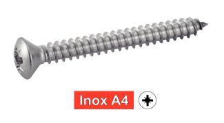 [DIN 7983] POZIDRIVE RAISED COUNTERSUNK HEAD SELF TAPPING SCREWS - STAINLESS STEEL A4 (SIMILAR ISO 7051, NFE25-657, UNI 6956)