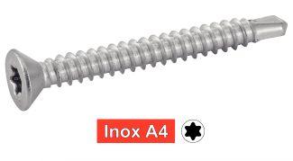 [DIN 7504 O] TORNILLOS AUTOTALADRANTES CABEZA AVELLANADAS SEIS LOBULADOS - ACERO INOXIDABLE A4 (SIMILAR ISO 15482)