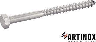 [DIN 571] HEXAGON HEAD WOOD SCREWS - STAINLESS STEEL A2 (NFE25-607, UNI 704)