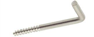 SQUARE BEND SCREW HOOKS - STAINLESS STEEL A2