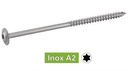 VIS DE CHARPENTE TETE PLATE LARGE TORX - INOX A2