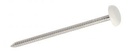 WHITE PLASTIC HEAD RINGED NAIL - STAINLESS STEEL A4
