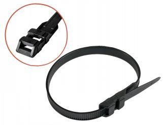 NYLON 6.6 BLACK TIE DOPPIA TESTA - NYLON 6.6