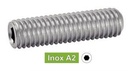 [ISO 4029] ESPARRAGOS ROSCADOS CON HEXAGONO INTERIOR, PUNTA HUECA - ACERO INOXIDABLE A2 (SIMILAR DIN 916, NFE27-183, UNI 5929)