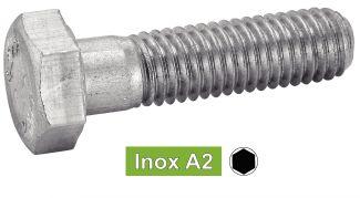 [DIN 931] PARAFUSOS METÁLICOS DE CABEÇA SEXTAVADA COM ROSCA PARCIAL - AÇO INOXIDÁVEL A2 (SIMILAR ISO 4014, NFE25-112, UNI 5737)