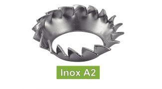 [DIN 6798 V] SERRATED LOCK WASHERS TYPE V - STAINLESS STEEL A2 (UNI 8841)