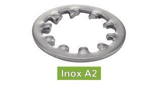 [DIN 6797 J] INTERNAL TOOTHED LOCK WASHERS - STAINLESS STEEL A2 (UNI 8841)