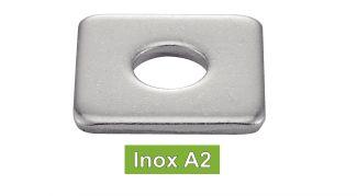 [DIN 436] RONDELLES CARREES POUR CONSTRUCTIONS BOIS - INOX A2 (UNI 6596)