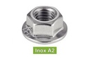 [DIN 6923] PORCAS COM BASE DENTADA - AÇO INOXIDÁVEL A2 (ISO 4161, NFE25-406)