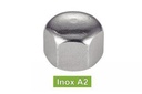 ECROUS BORGNES HEXAGONAUX BAS - INOX A2
