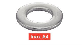 [DIN 125 A] RONDELLES PLATES DECOUPEES - INOX A4 (SIMILAR ISO 7089, UNI 6592)
