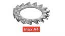 [DIN 6798 A] SERRATED EXTERNAL TEETH LOCK WASHERS - STAINLESS STEEL A4 (NFE27-624, UNI 8842)