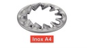 [DIN 6798 J] RONDELLES -EVENTAIL- A DENTURES INTERIEURES JZ - INOX A4 (NFE27-625, UNI 8842)